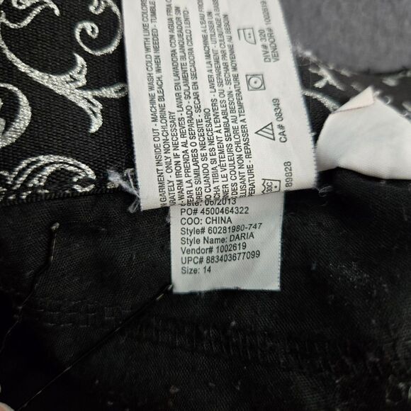 Erika Women 14 Black Straight Leg Corduroy Jeans Stretch - Picture 10 of 14